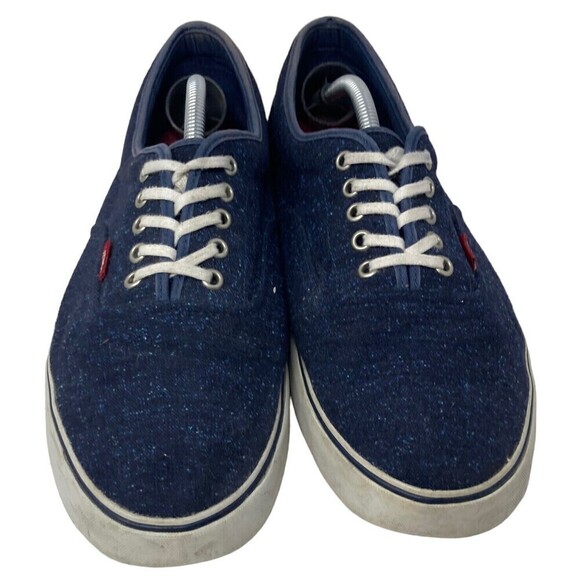 Vans Authentic Classic Sneakers Mens US Size 12 Canvas Shoes Flecked Blue - Picture 2 of 8